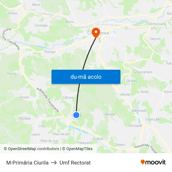 Harta de M-Primăria Ciurila către Umf Rectorat