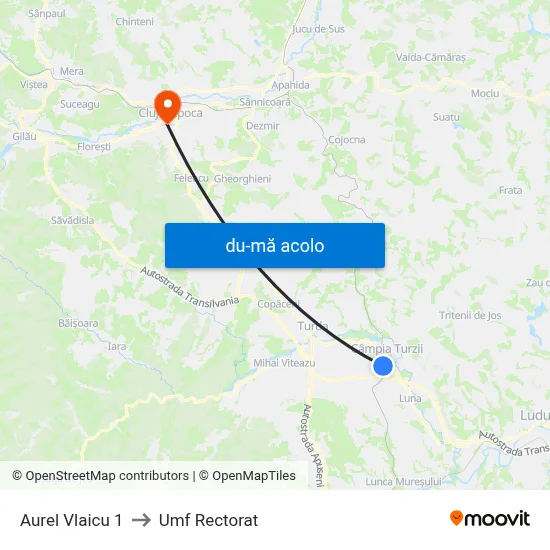 Harta de Aurel Vlaicu 1 către Umf Rectorat