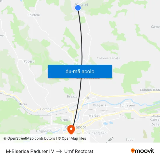 Harta de M-Biserica Padureni V către Umf Rectorat