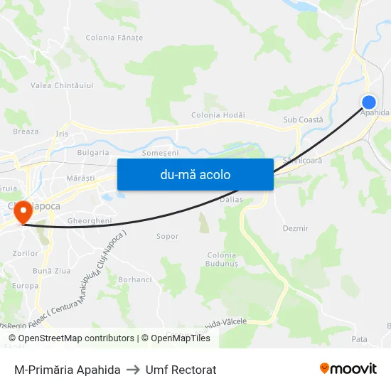 Harta de M-Primăria Apahida către Umf Rectorat