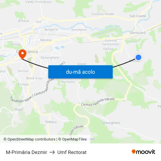 Harta de M-Primăria Dezmir către Umf Rectorat