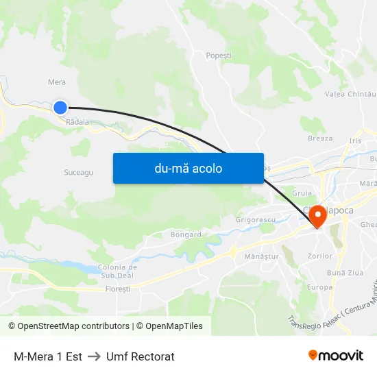 Harta de M-Mera 1 Est către Umf Rectorat