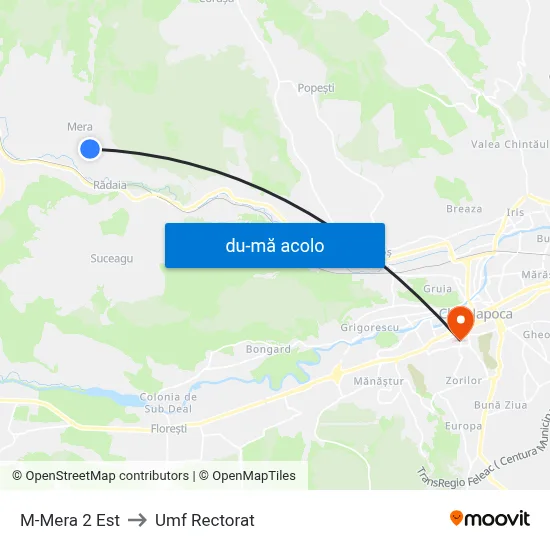 Harta de M-Mera 2 Est către Umf Rectorat