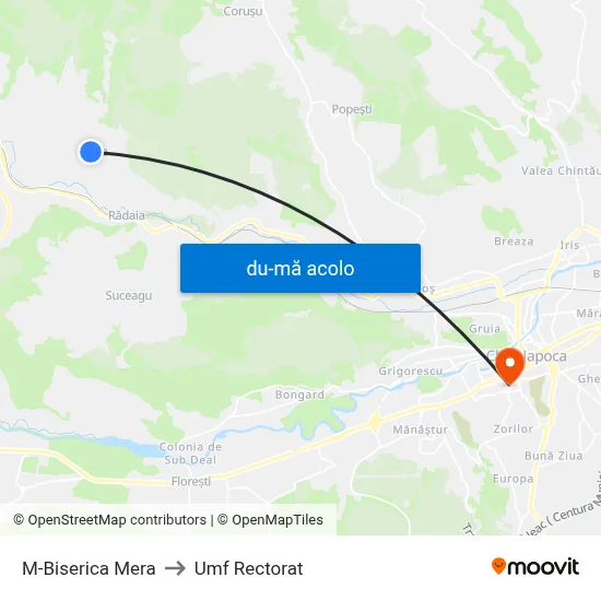 Harta de M-Biserica Mera către Umf Rectorat