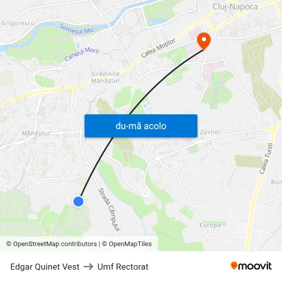 Harta de Edgar Quinet Vest către Umf Rectorat