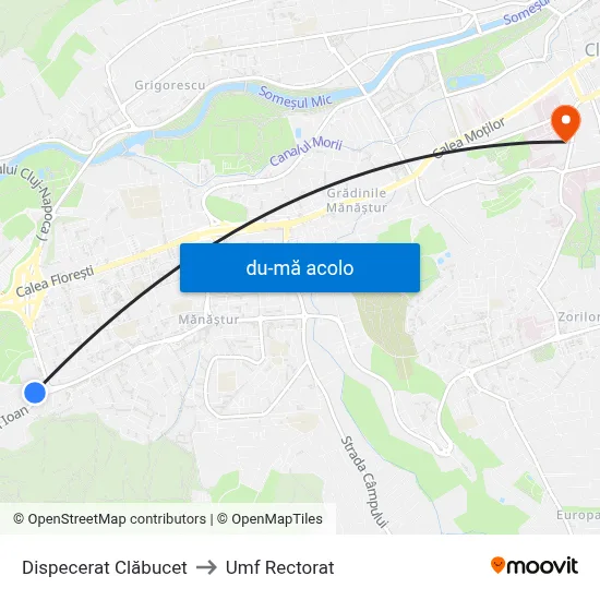 Harta de Dispecerat Clăbucet către Umf Rectorat