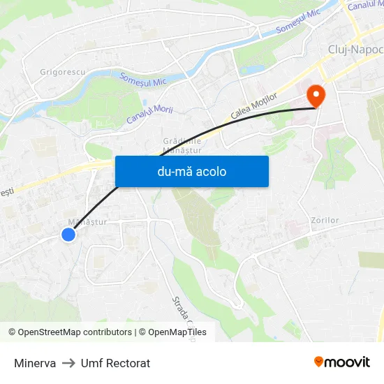 Harta de Minerva către Umf Rectorat