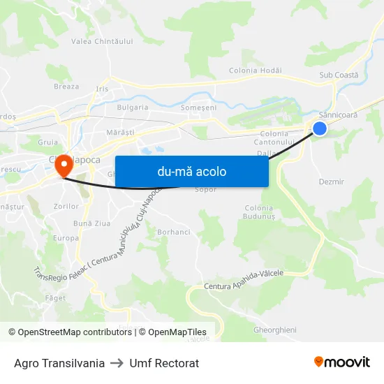 Harta de Agro Transilvania către Umf Rectorat