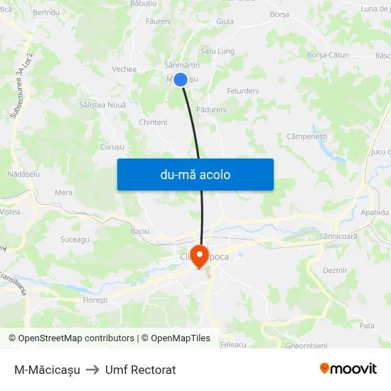 Harta de M-Măcicaşu către Umf Rectorat