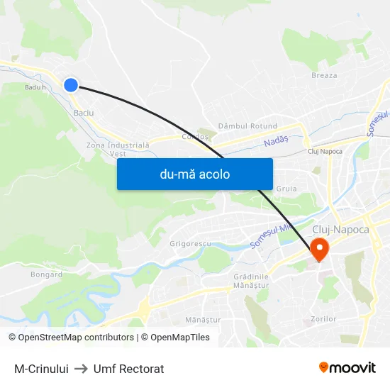Harta de M-Crinului către Umf Rectorat
