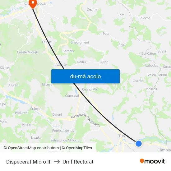 Harta de Dispecerat Micro III către Umf Rectorat