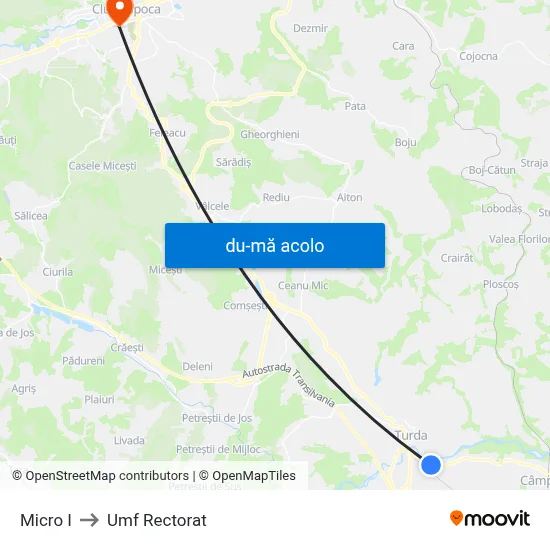 Harta de Micro I către Umf Rectorat