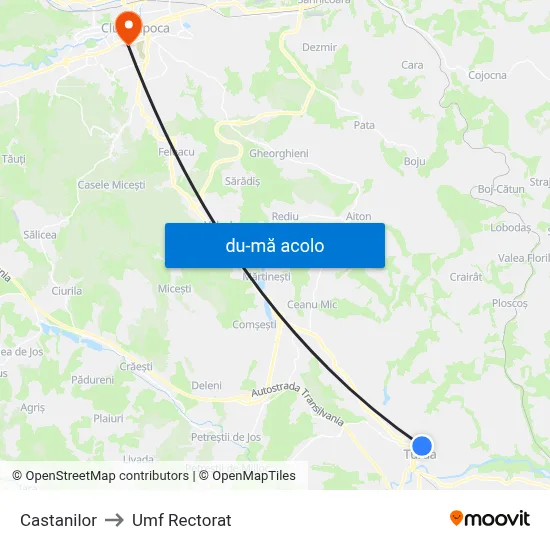 Harta de Castanilor către Umf Rectorat