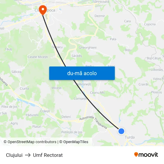 Harta de Clujului către Umf Rectorat