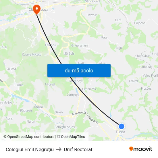 Harta de Colegiul Emil Negruțiu către Umf Rectorat