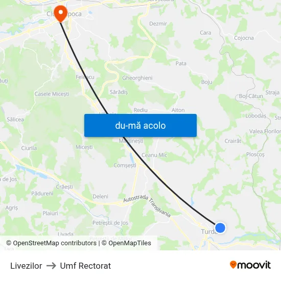 Harta de Livezilor către Umf Rectorat