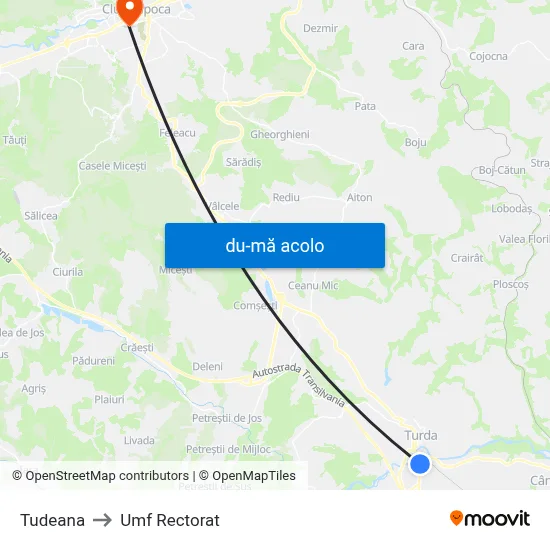 Harta de Tudeana către Umf Rectorat