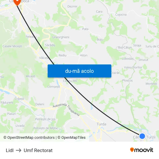 Harta de Lidl către Umf Rectorat