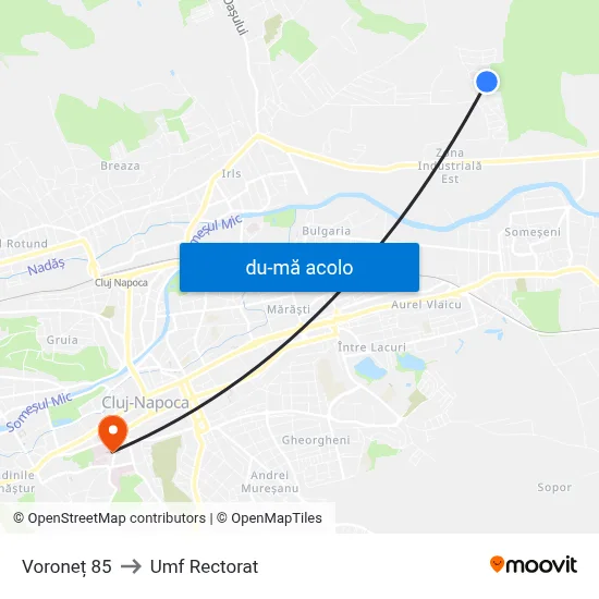Harta de Voroneț 85 către Umf Rectorat