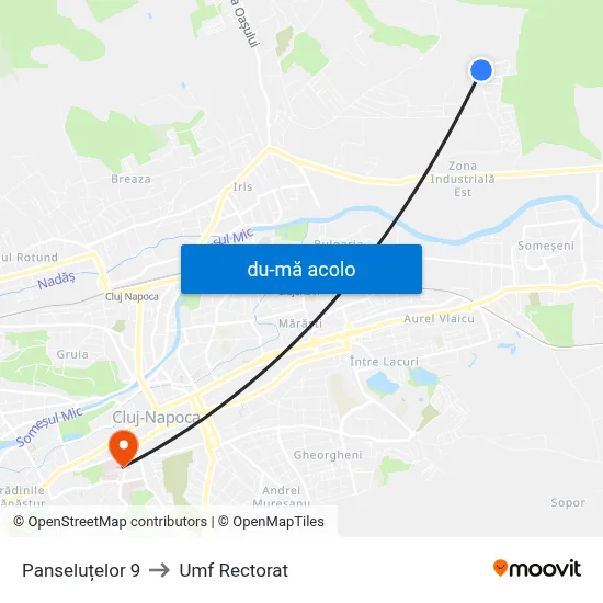 Harta de Panseluțelor 9 către Umf Rectorat