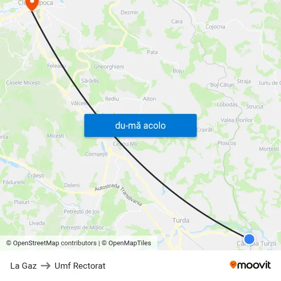 Harta de La Gaz către Umf Rectorat