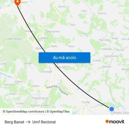 Harta de Berg Banat către Umf Rectorat