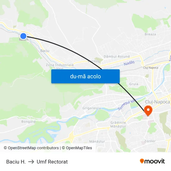 Harta de Baciu H. către Umf Rectorat