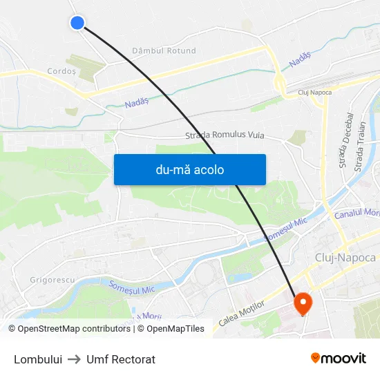 Harta de Lombului către Umf Rectorat