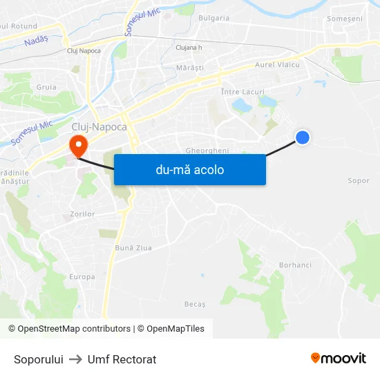 Harta de Soporului către Umf Rectorat