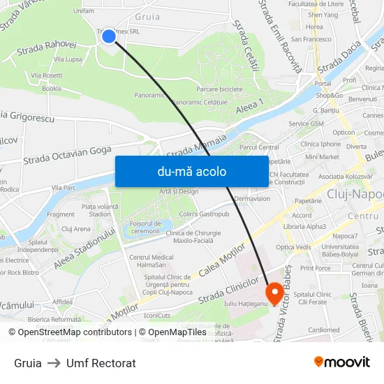 Harta de Gruia către Umf Rectorat