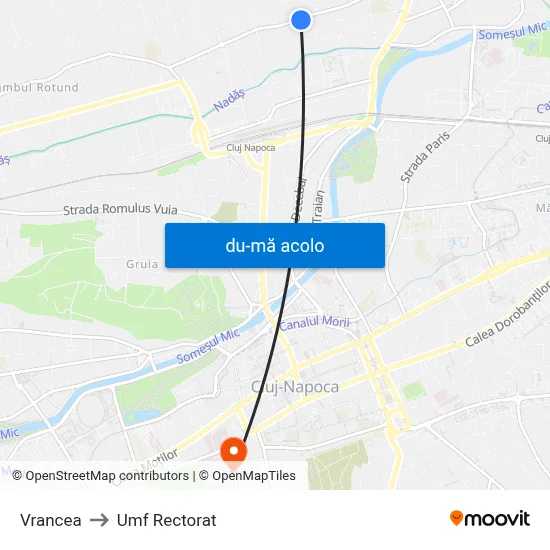 Harta de Vrancea către Umf Rectorat