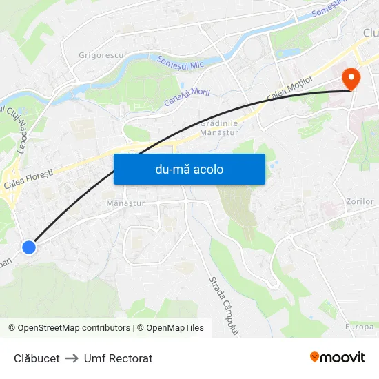 Harta de Clăbucet către Umf Rectorat