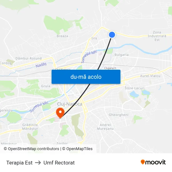 Harta de Terapia Est către Umf Rectorat