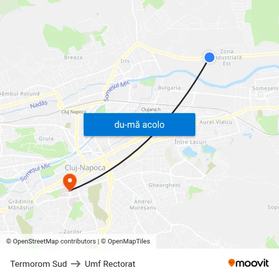 Harta de Termorom Sud către Umf Rectorat