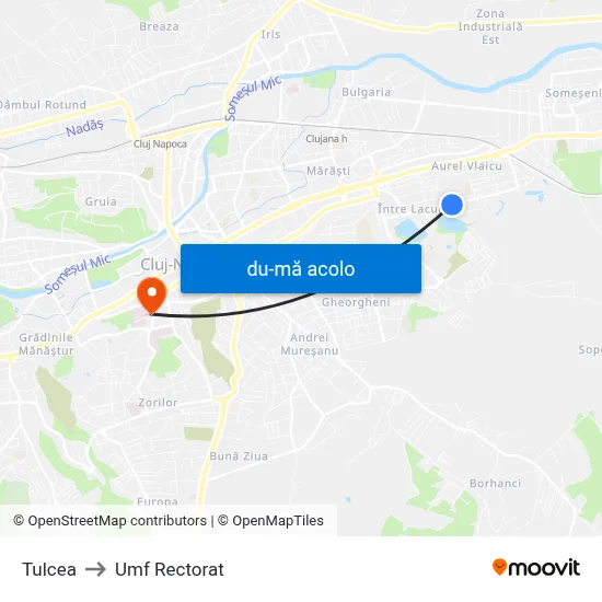 Harta de Tulcea către Umf Rectorat