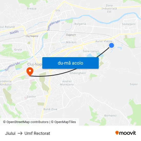 Harta de Jiului către Umf Rectorat