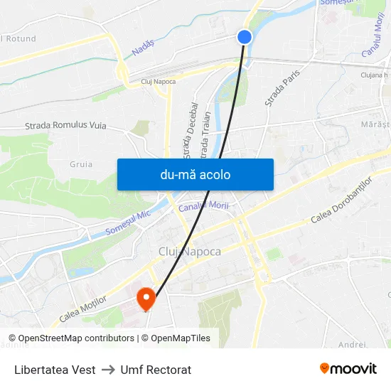Harta de Libertatea Vest către Umf Rectorat