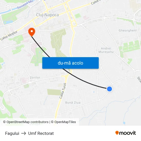 Harta de Fagului către Umf Rectorat