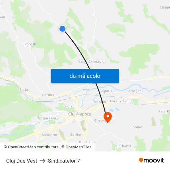 Harta de Cluj Due Vest către Sindicatelor 7