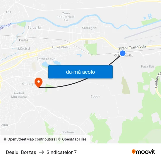 Harta de Dealul Borzaș către Sindicatelor 7