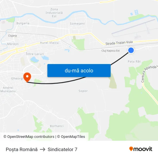 Harta de Poșta Română către Sindicatelor 7