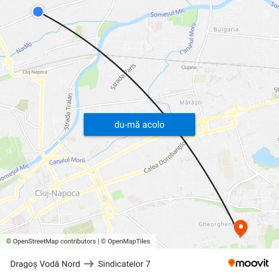 Harta de Dragoș Vodă Nord către Sindicatelor 7