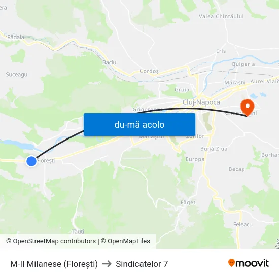 Harta de M-Il Milanese (Florești) către Sindicatelor 7