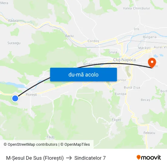 Harta de M-Șesul De Sus (Florești) către Sindicatelor 7