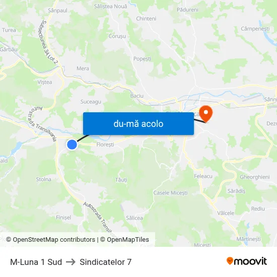 Harta de M-Luna 1 Sud către Sindicatelor 7