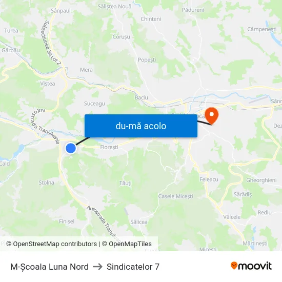 Harta de M-Școala Luna Nord către Sindicatelor 7