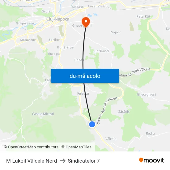 Harta de M-Lukoil Vâlcele Nord către Sindicatelor 7