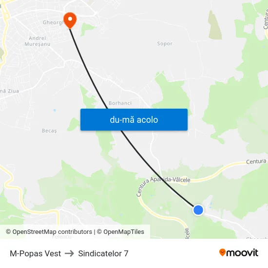 Harta de M-Popas Vest către Sindicatelor 7