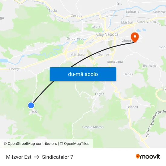 Harta de M-Izvor Est către Sindicatelor 7