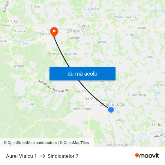 Harta de Aurel Vlaicu 1 către Sindicatelor 7